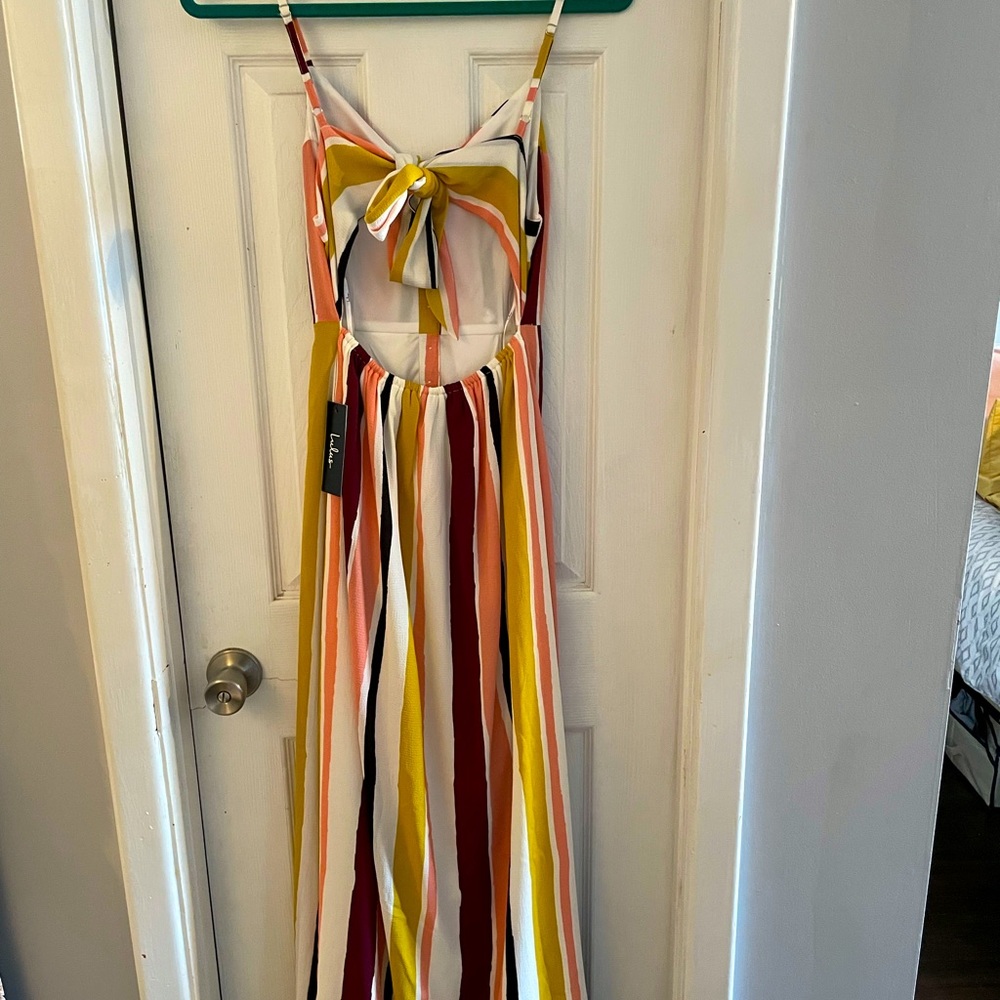 Lulus Colorful striped Maxi dress, size small
